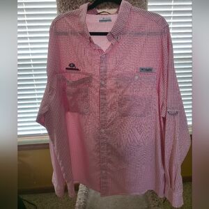Columbia Men's Red Checkered Casual Shirt